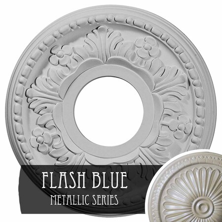 Ekena Millwork Helene Ceiling Medallion (Fits Canopies up to 5 1/4"), 11 7/8"OD x 3 5/8"ID x 7/8"P, Flash Blue CM11HEFBS
